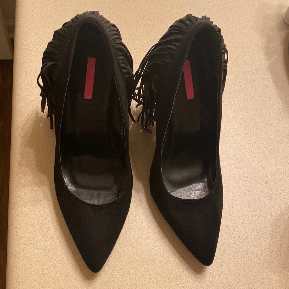 Black Tassel Heels
